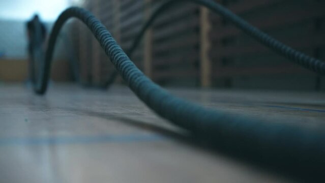 Power Battle Rope Training Slow Motion