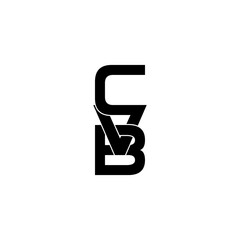 cvb initial letter monogram logo design