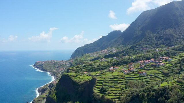 Aerial view of Madeira Island, Ponta Delgada
