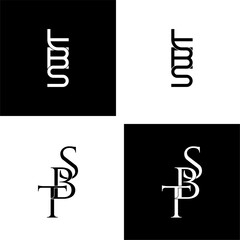 tbs initial letter monogram logo design set