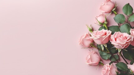 A beautiful background with real roses. Romantic, Love, Valentine Day, Passion. Create with generative ai.