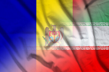 Moldavia and Iran government flag international negotiation IRN MDA