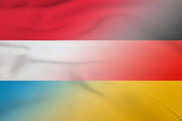 Luxembourg and Germany national flag international relations DEU LUX