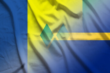 Saint Vincent and the Grenadines and Nauru political flag transborder contract NRU VCT
