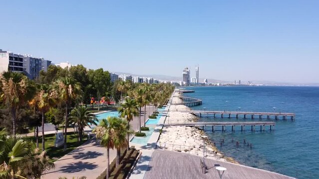 Drone footage of different places in Cyprus. Limassol, Paphos, Blue Lagoon, EDRO III Shipwreck.