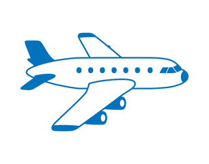 Passenger airplane isolated vector illustration