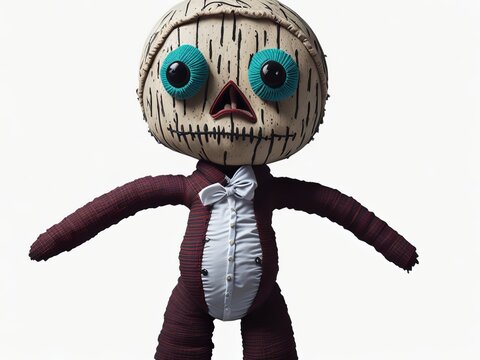 Frightening voodoo doll. Generative AI
