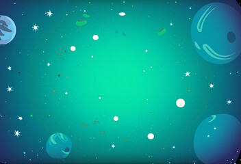 Obraz na płótnie Canvas abstract outer space wallpaper, cosmos or space background in cartoon style created with generative ai technology