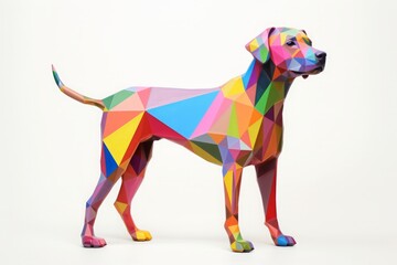 Obraz na płótnie Canvas カラフルな犬のイラスト,Generative AI AI画像