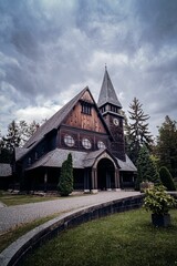 Fototapeta na wymiar Stahnsdorf church building in Germany