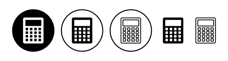 Calculator icon vector. math icon. finances sign