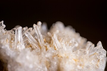 Closeup of clear and transparent crystals background, perfect for wallpapers