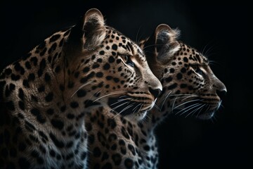 Fototapeta na wymiar Pairs of animals - image 60. Generative AI