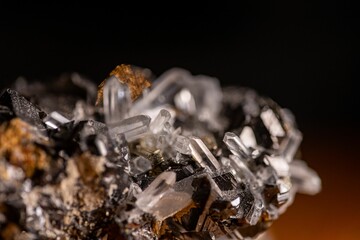 Closeup of clear and transparent crystals background, perfect for wallpapers