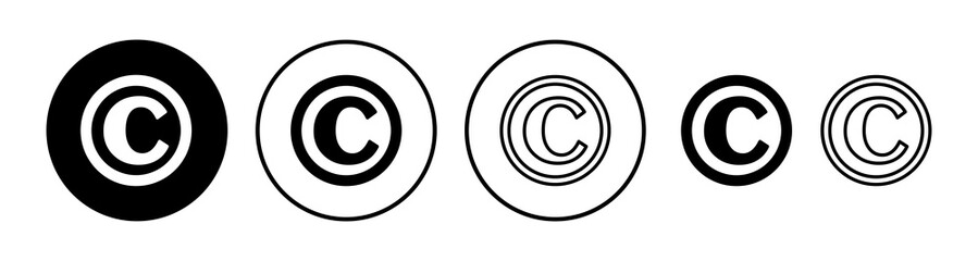 Copyright icon vector. copyright symbol