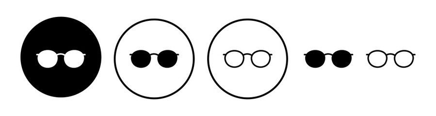 Glasses icon vector. eye glasses icon. sunglasses