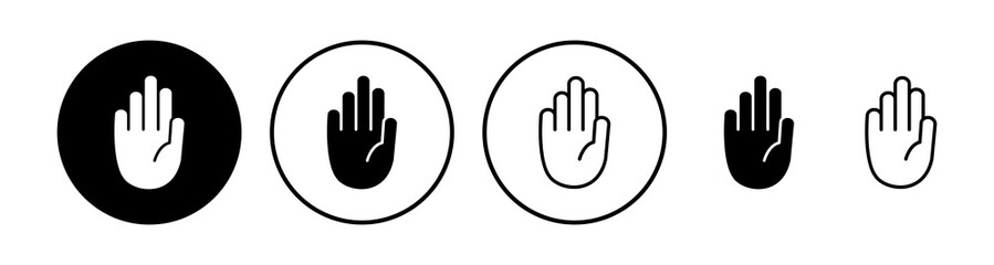 Obraz premium Hand icon vector. hand symbols. palm