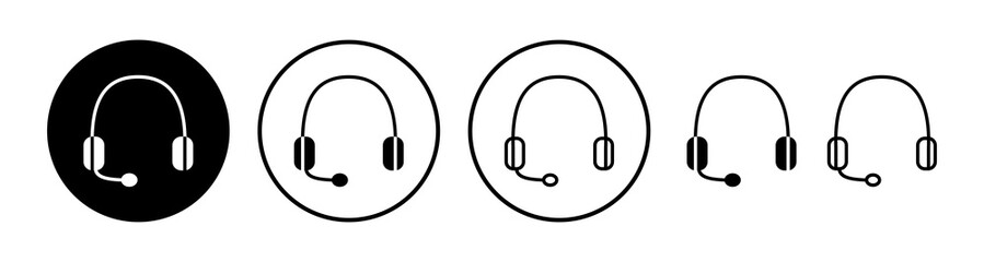 Headphone icon vector. headphones earphones icon. headset