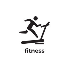 simple black people fitness icon design template