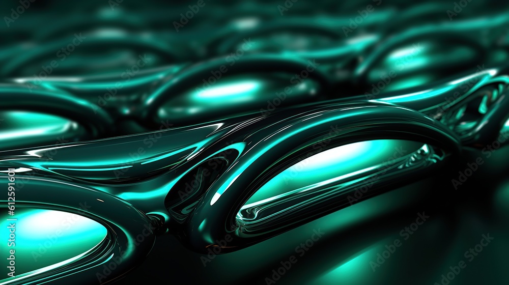 Poster abstract teal futuristic banner a professional 3d render generative ai