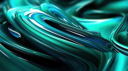 Abstract teal futuristic banner A professional 3d render generative AI