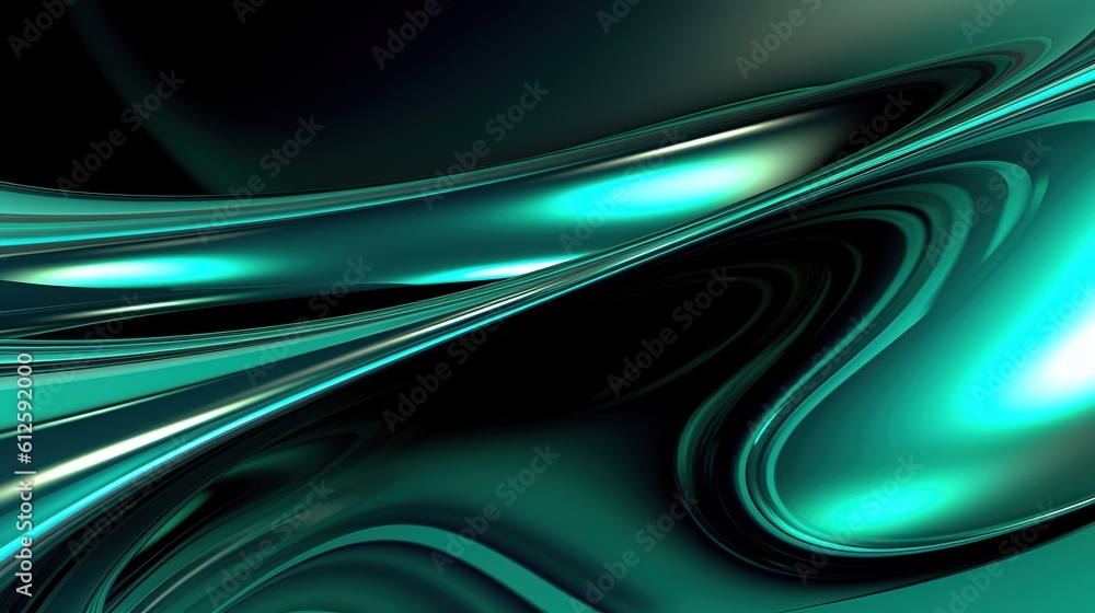 Poster abstract teal futuristic banner a professional 3d render generative ai