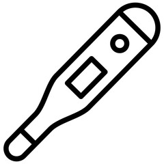 thermometer icon illustration design with outline
