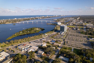 Fototapeta na wymiar Aerial drone photo of Daytona Beach, Florida