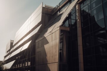 Obraz na płótnie Canvas Building with solar panels. Generative AI