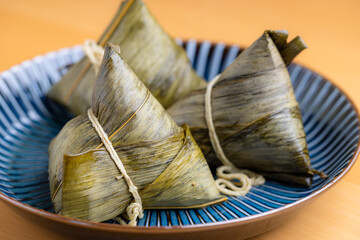 Fototapeta na wymiar Traditional Rice dumpling for dragon boat festival, homemade at home
