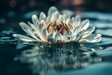 Fototapeta na wymiar floral background on water