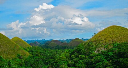 Scenic shot of Chocolate Hills, Bohol, Philippines