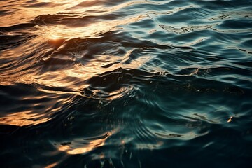 Water Surface with Sun Reflection. (Made with Generative AI)