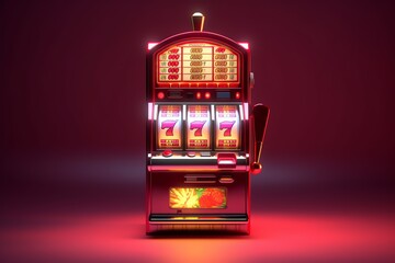 casino slot machine with chips 777