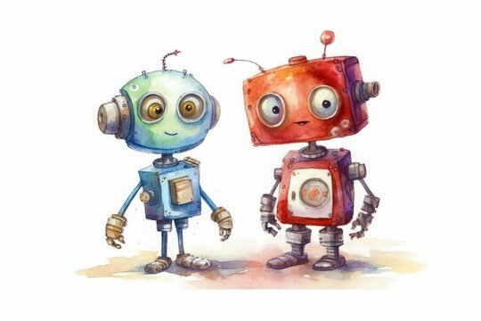 ロボットのイラスト,Generative AI AI画像