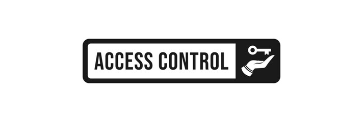 Access control sign or Access control mark vector isolated in flat style. Best Access control sign vector for product packaging design element. Access control mark for service design element.