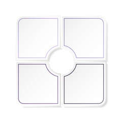 Infographic process design 4 options or steps.