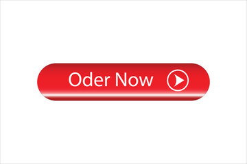 Oder Now 3d red button.Vector web button.