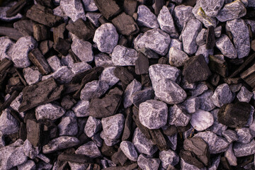 Set of stones and boulders background 