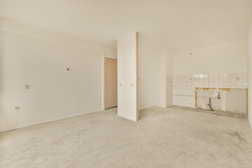 Obraz premium an empty room with white walls and no one wall in the photo is taken out to show how it's done