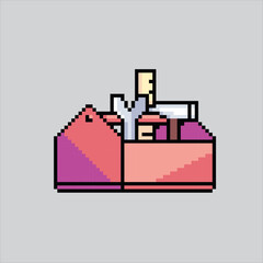 Pixel art illustration Toolbox. Pixelated toolbox repair. toolbox pixelated
for the pixel art game and icon for website and video game. old school retro.