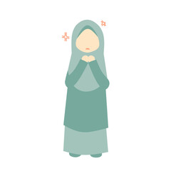 Faceless Muslim Girl Expression