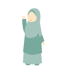 Faceless Muslim Girl Expression