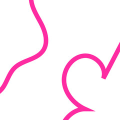 Pink Outline Frame Abstract Shapes 