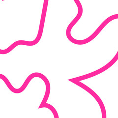 Pink Outline Frame Abstract Shapes 