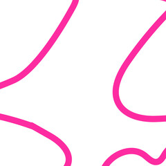 Pink Outline Frame Abstract Shapes 