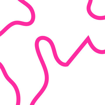 Pink Outline Frame Abstract Shapes 