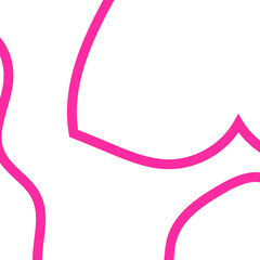 Pink Outline Frame Abstract Shapes 