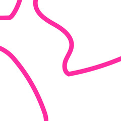 Pink Outline Frame Abstract Shapes 