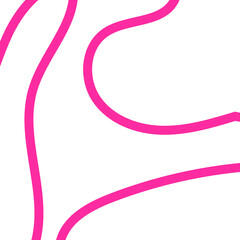 Pink Outline Frame Abstract Shapes 